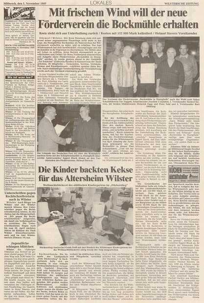 Zeitungsartikel November 1997